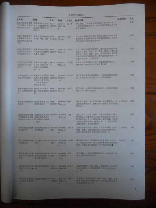 中國燃?xì)馄髽I(yè)黃頁可開展精準(zhǔn)營銷，電話營銷、郵件營銷、傳真營銷等等多管齊下，圓您銷售冠軍夢